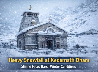 Snowfall Covers Kedarnath Dham as Severe Winter Conditions Hit the Shrine